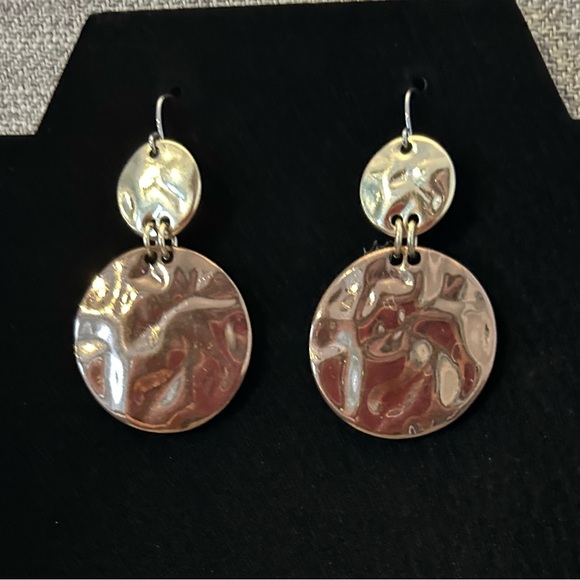 Beautiful Dana Buckman, copper and gold colored dangle earrings - Picture 3 of 5